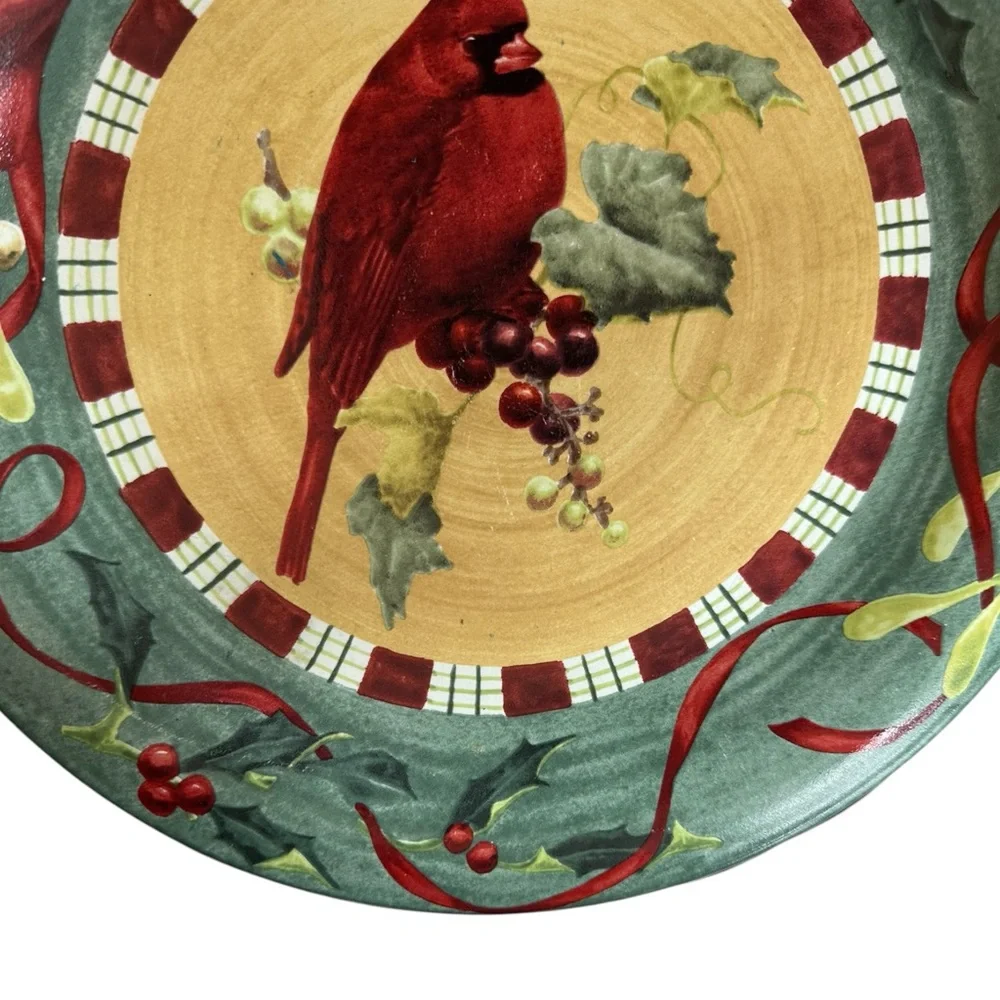 Lenox Cardinal Winter Greetings Everyday Dinner Plate - Picture 8 of 11